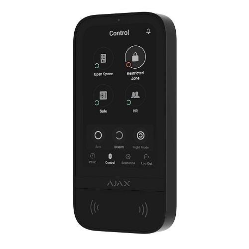 Ajax KeyPad TouchScreen belaidė valdymo klaviatūra liečiamu ekranu  (Juoda) - 1