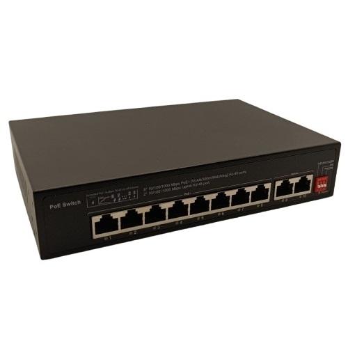 PoE šakotuvas 1000Mbps 8portų +2G uplink - 1