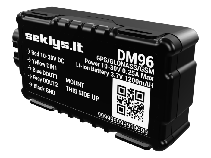 Vandeniui atsparus GPS seklys DM96 (talpi vidinė baterija) - 2